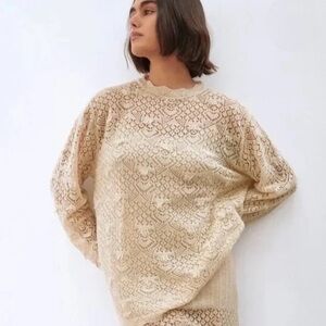 Zara Pointelle Alpaca Sweater